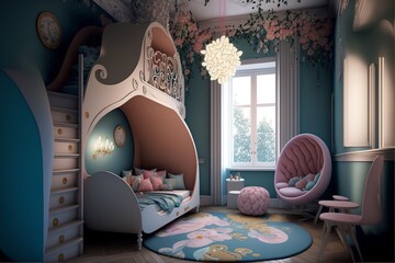 Children's room interior beauty and fancy