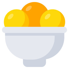 Conceptual flat design icon of sweet balls 