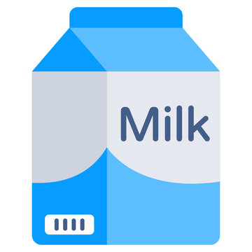 A Unique Design Icon Of Milk Pack 