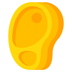 Creative design icon of steak