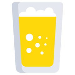An editable design icon of drink glass 