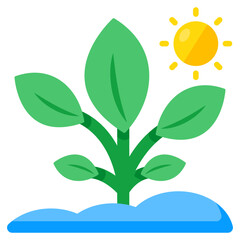 Vector design of growing plant, sprout icon 