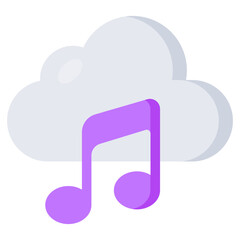 An icon design of cloud music 