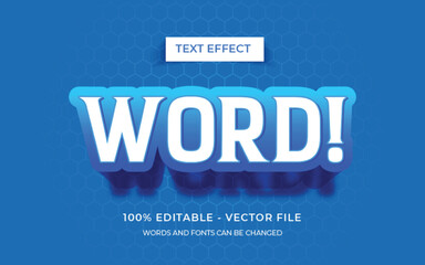 Editable 3D text effect or graphic text style