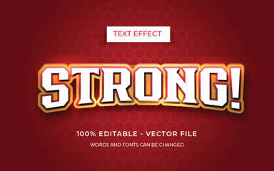 Strong text style editable text effect