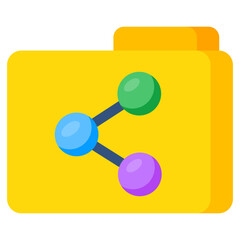Modern design icon of share folder 