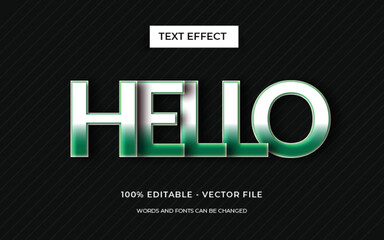 Editable 3D text effect or graphic text style