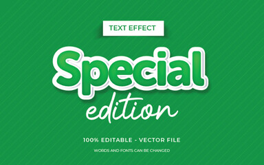 Editable 3D text effect or graphic text style