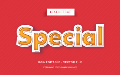 Editable 3D text effect or graphic text style