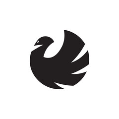 illustration vector logo icon of bird phoenix.