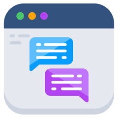 Premium download icon of web chatting 