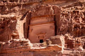 nabataean tomb facade,Petra,Jordan