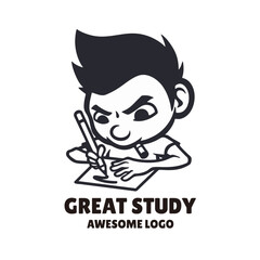 Illustration vector graphic of Great Study, good for logo design