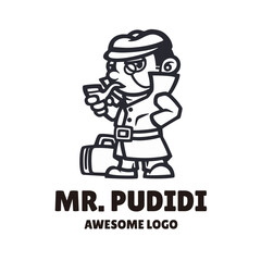 Illustration vector graphic of Mr. Pudidi, good for logo design