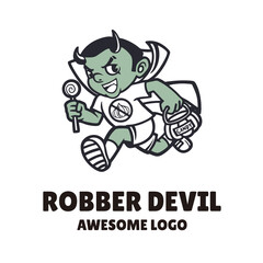 Illustration vector graphic of Robber Devil, good for logo design