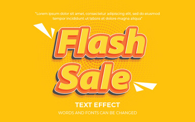 Flash sale text style editable text effect