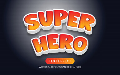 Super hero text style editable text effect