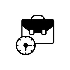 Business Time icon in vector. Logotype