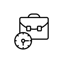 Business Time icon in vector. Logotype