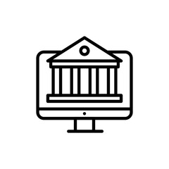 Online Bank icon in vector. Logotype