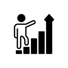 Growth Up icon in vector. Logotype