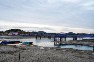 Fototapeta premium Sinan purple islands in winter