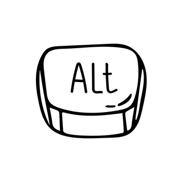 recommend clip art: alt Icon symbol isolated on white background. Vector Illustration,