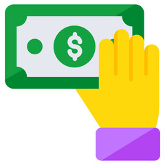 Modern design icon of giving money 