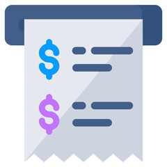 An icon design of bill 