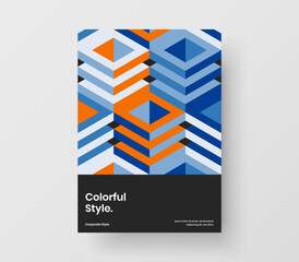 Colorful corporate identity vector design illustration. Unique geometric shapes brochure concept.