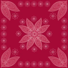 Seamless pattern based on an ornament with a Paisley bandana print, scarf around the neck, print on fabric, wallpaper