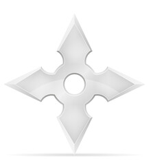 Obraz premium shuriken star ninja weapon japanese warrior assassin vector illustration