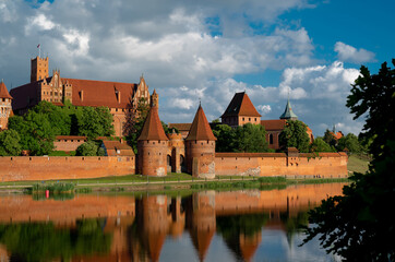 Naklejka na ściany i meble 2022-06-13. castle fragment of the Teutonic Knights Order in Malbork, Poland