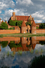 Naklejka na ściany i meble 2022-06-13. castle fragment of the Teutonic Knights Order in Malbork, Poland