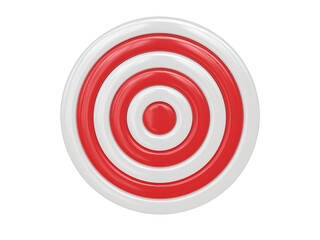 Red and white target. 3d render.