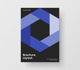 Unique geometric shapes corporate identity illustration. Colorful brochure vector design template.