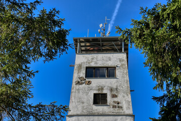 Giselawarte, Lichtenberg, Linz, Aussichtswarte, Turm, Aussichtsturm, Gipfel, Stein, Oberösterreich, Mühlviertel, Böhmerwald, Aussicht, Aussichtspunkt, Granit, Kalkverputz, Alpenverein, Stockwerk, Auss