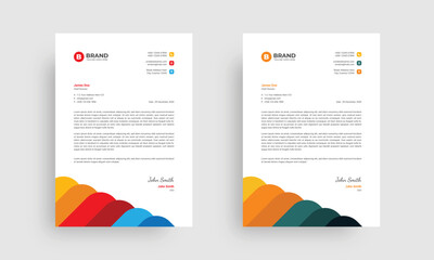A4 business letterhead design template. Professional modern letterhead design layout.