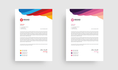 A4 editable letterhead design template