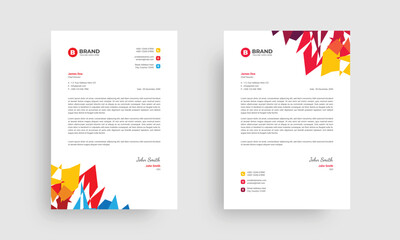 A4 business letterhead design template. Professional modern letterhead design layout.