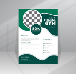 Power of Gym Fitness Body Flyer template