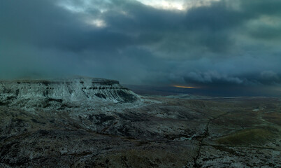 Dawn over Yorkshire Dales Fell Penyghent