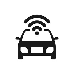 Car signal icon flat style isolated on white background. Vector illustration