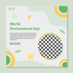 Social media banner template world environment day