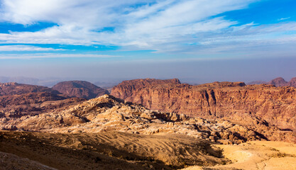 landscape of Petra mountains,Jordan