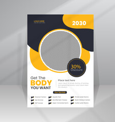 Fitness Body Gym Flyer template