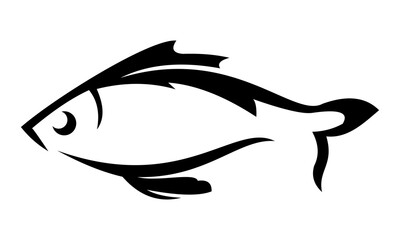simple fish icon logo vector