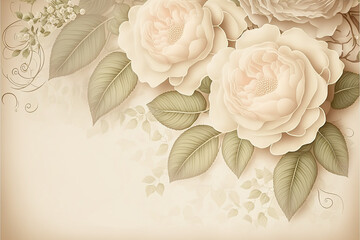 Beautiful white roses, Generative ai