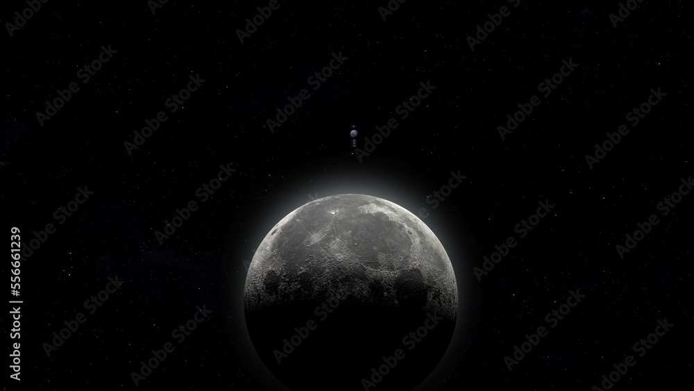 Canvas Prints conjunction of the moon and jupiter