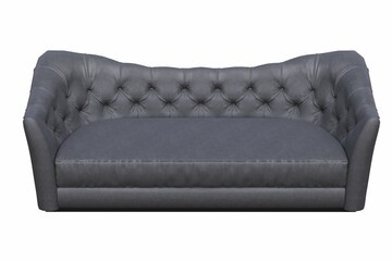 sofa isolated on white background, interior furniture, 3D illustration, cg render